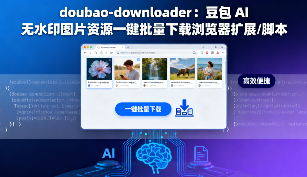 doubao-downloader:豆包 AI 无水印图片资源一键批量下载浏览器扩展/脚本-思思资源站