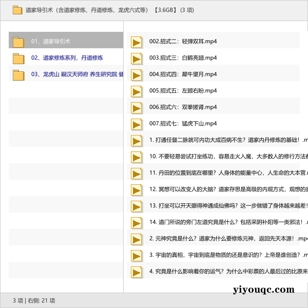 道家导引术(含道家修炼、丹道修炼、龙虎六式等) 【3.6GB】-思思资源站