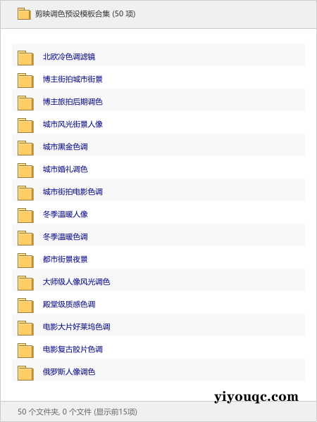 剪映调色预设模板合集-思思资源站