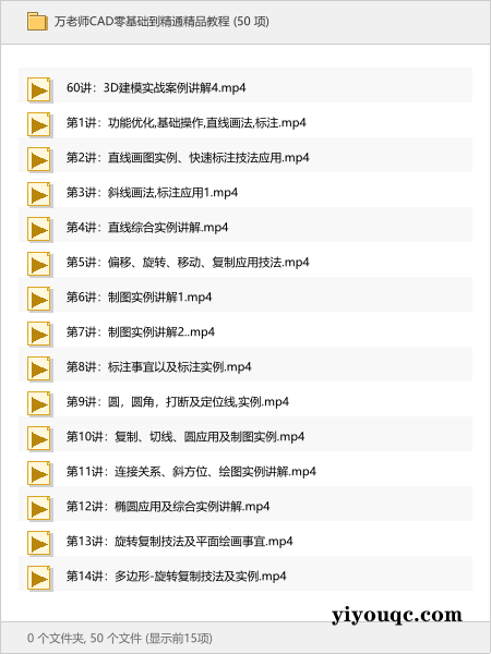 万老师CAD零基础到精通精品教程-思思资源站