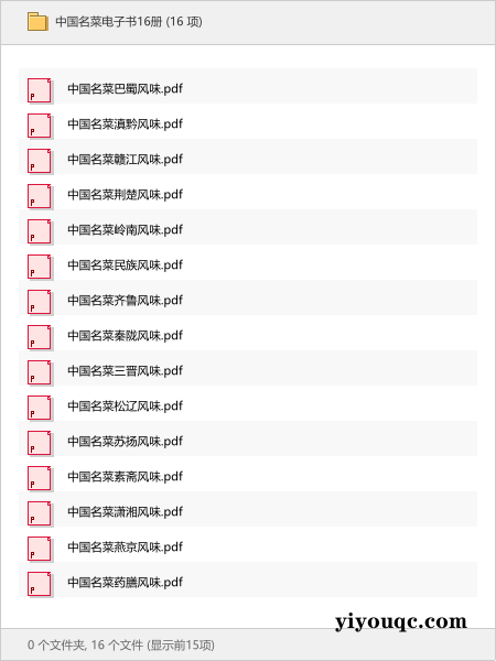 中国名菜电子书16册-思思资源站