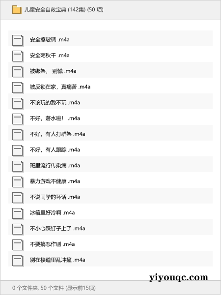 儿童安全自救宝典 (142集)-思思资源站