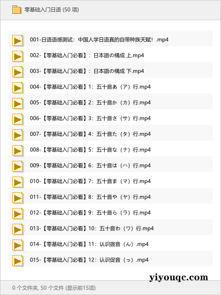 零基础入门日语-思思资源站