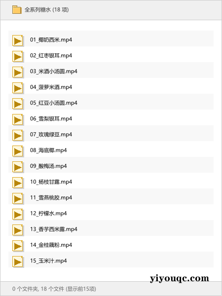 全系列糖水-思思资源站