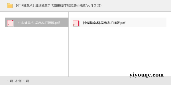 《中华擒拿术》缠丝擒拿手 72路擒拿手和32路小擒拿[pdf]-思思资源站
