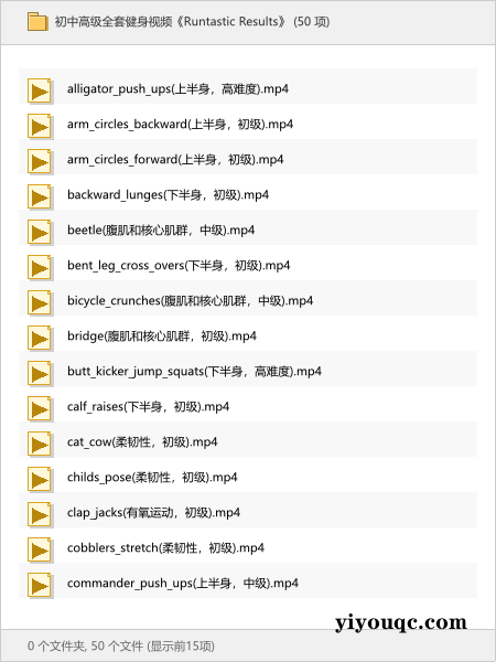 初中高级全套健身视频《Runtastic Results》-思思资源站