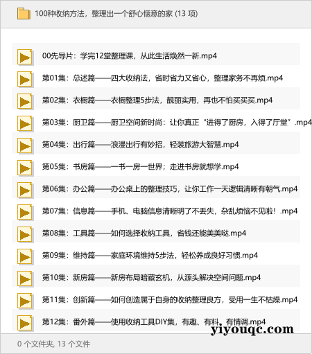 100种收纳方法,整理出一个舒心惬意的家-思思资源站