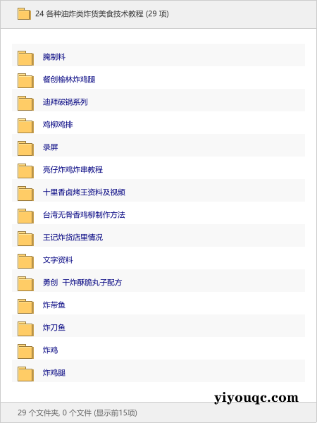 24 各种油炸类炸货美食技术教程-思思资源站