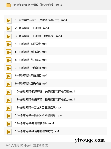 打羽毛球运动教学课程【技巧教学】-思思资源站