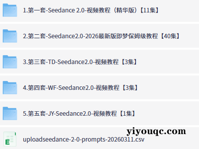 新版Seedance2.0保姆级教程，5套合集带你精通！-思思资源站