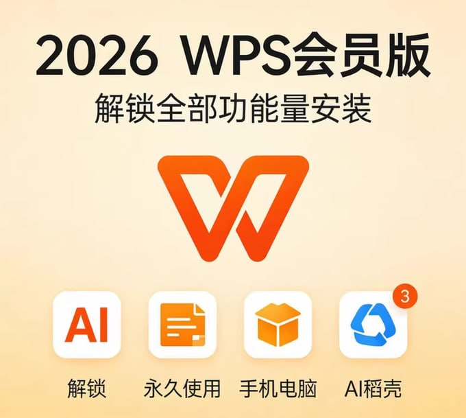 2026最新WPS电脑+手机破解版 | 永久免费享受全功能办公-思思资源站