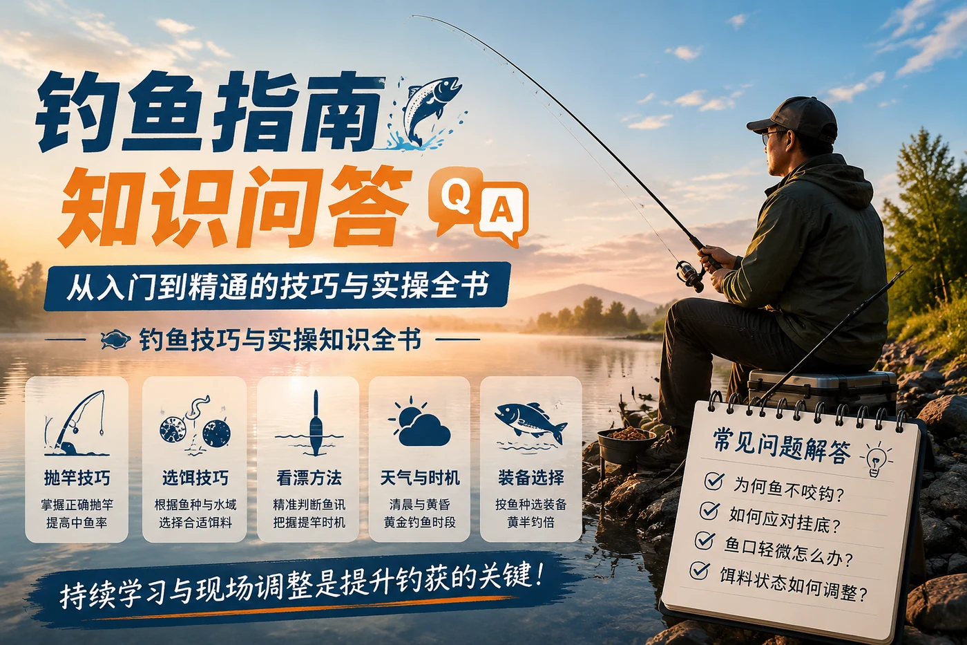 钓鱼指南知识问答:从入门到精通的技巧与实操全书-思思资源站