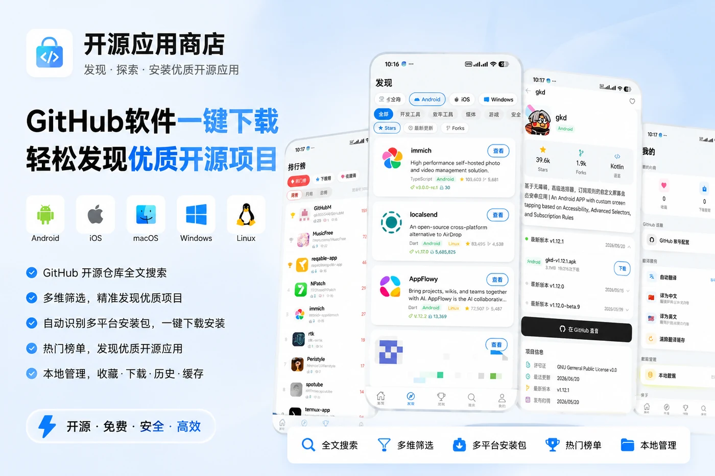 开源应用商店:GitHub软件一键下载,轻松发现优质开源项目-思思资源站