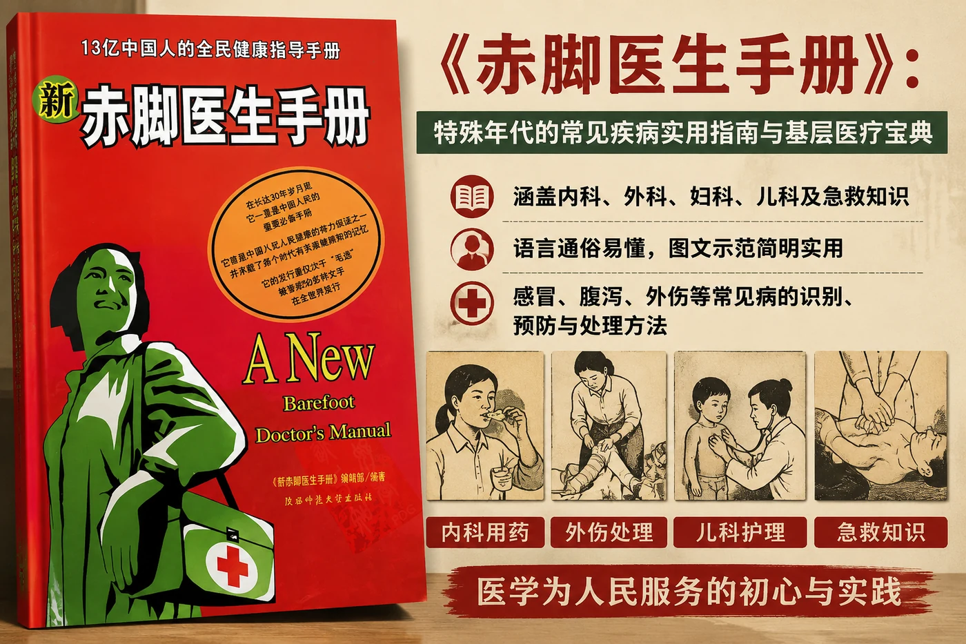 《赤脚医生手册》:特殊年代的常见疾病实用指南与基层医疗宝典-思思资源站