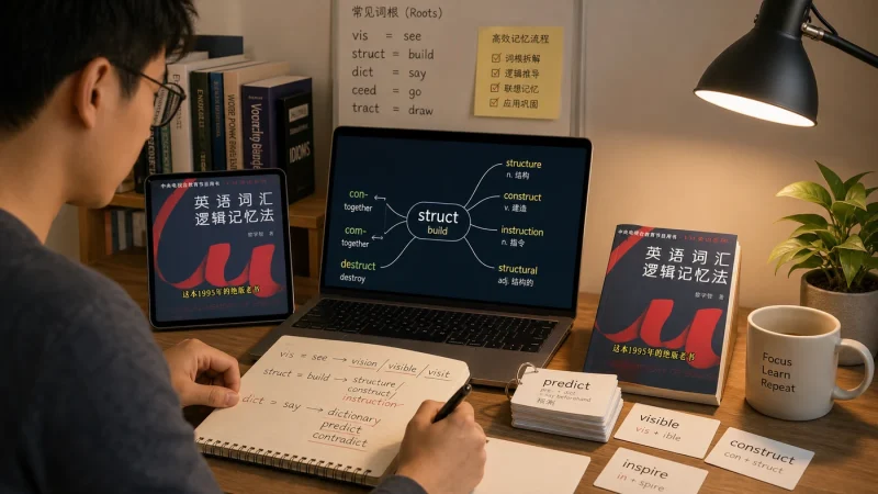 英语词汇逻辑记忆法：成年人自学高效记忆单词的实操指南-思思资源站
