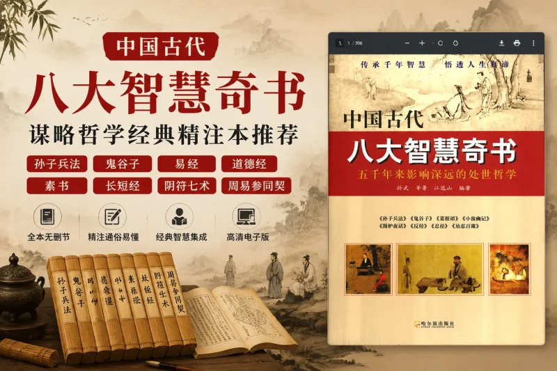 中国古代八大智慧奇书:孙子兵法、鬼谷子、易经等谋略哲学经典精注本推荐-思思资源站