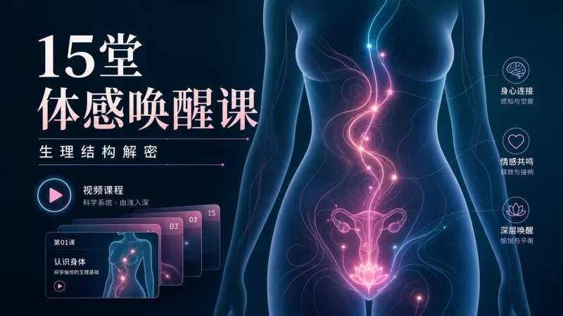 吴小飘15堂G点愉悦手册完整视频教程:生理结构解密与体感唤醒技巧全套课程-思思资源站
