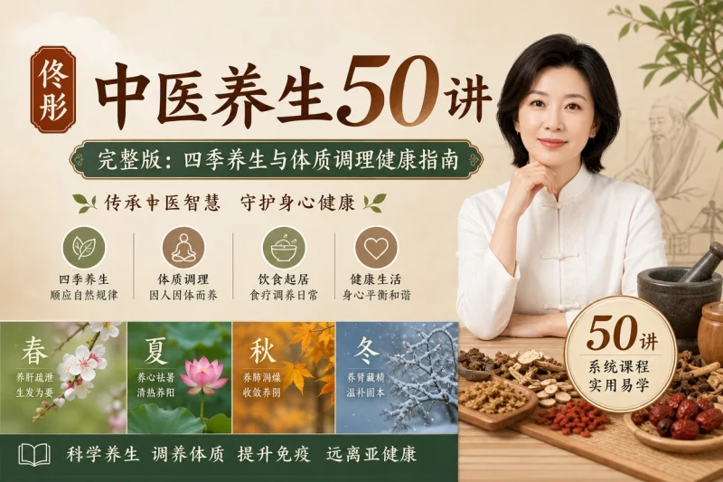 佟彤《中医养生50讲》完整版:四季养生与体质调理健康指南-思思资源站