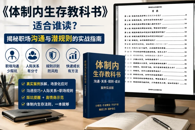《体制内生存教科书》适合谁读?揭秘职场沟通与潜规则的实战指南-思思资源站