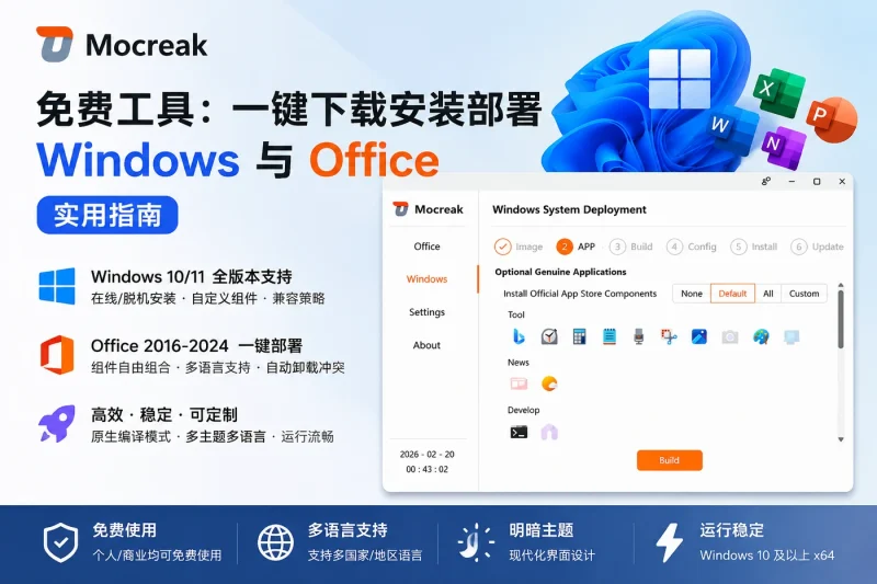 Mocreak 免费工具：一键下载安装部署 Windows 与 Office 的实用指南-思思资源站